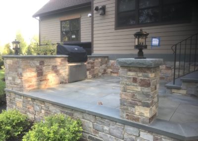 Outdoor Kitchen with brick paver patio